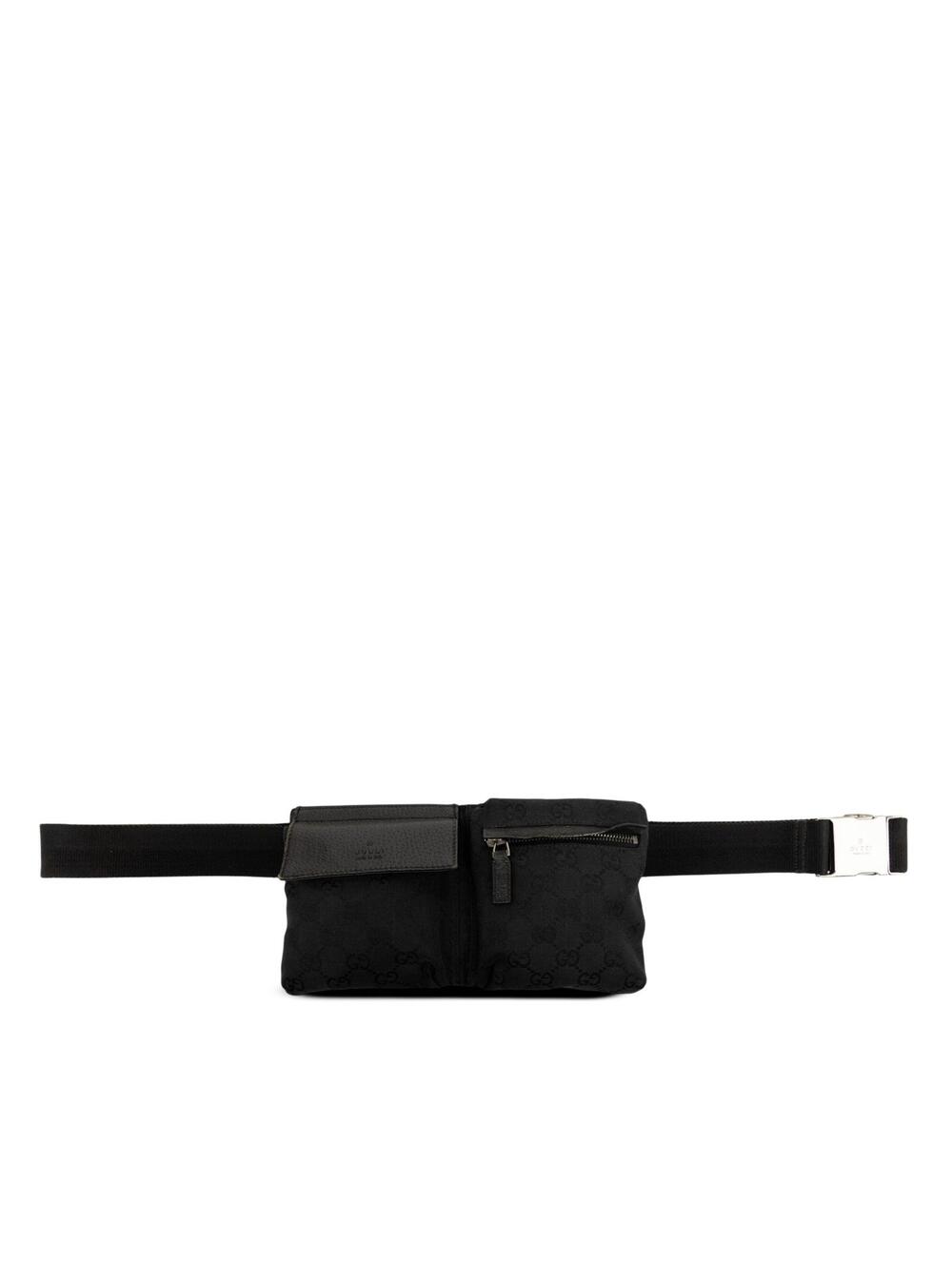 Gucci Gg Canvas Double Pocket Belt Bag #361236G55B